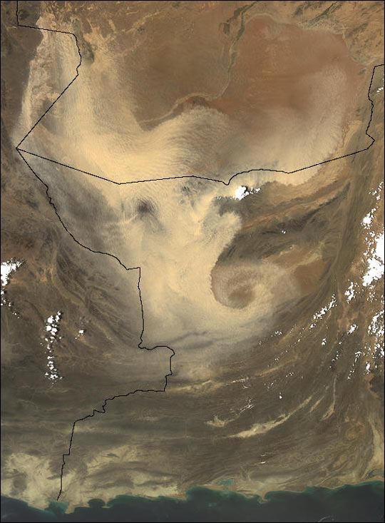 Dust Storm over Afghanistan and Pakistan