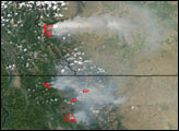 Fires in Montana and Alberta