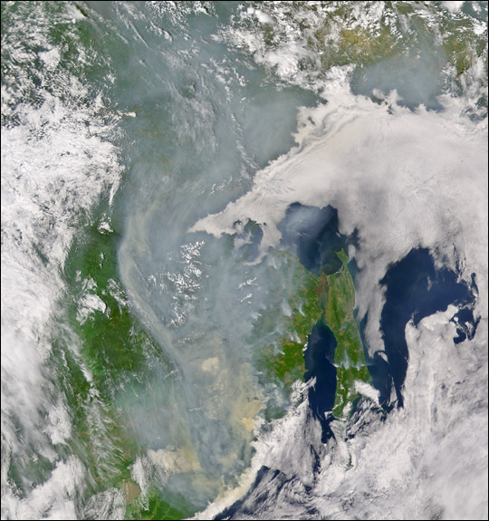 Smoke over Eastern Russia