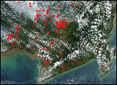 Fires in Southern Borneo