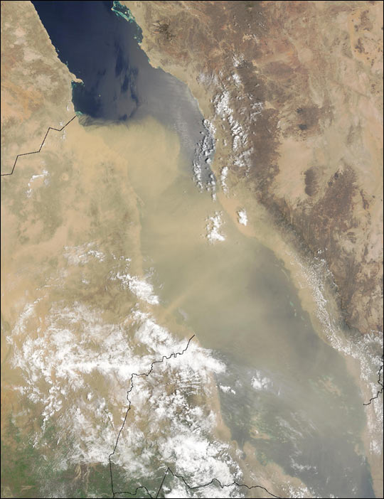 Dust Storm Over Red Sea