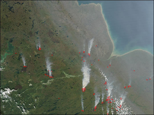 Fires in Manitoba