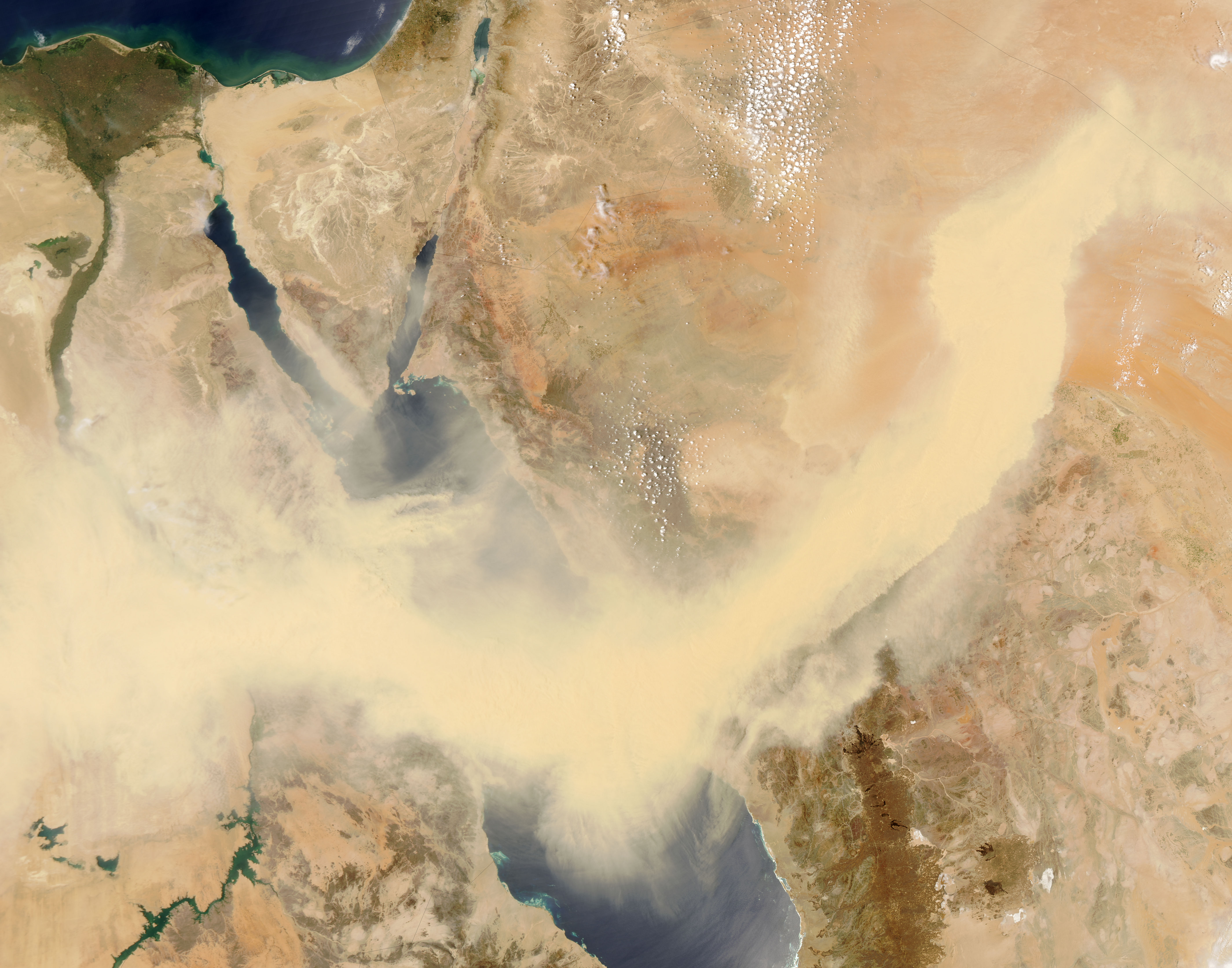 Dust storm across the Red Sea - related image preview