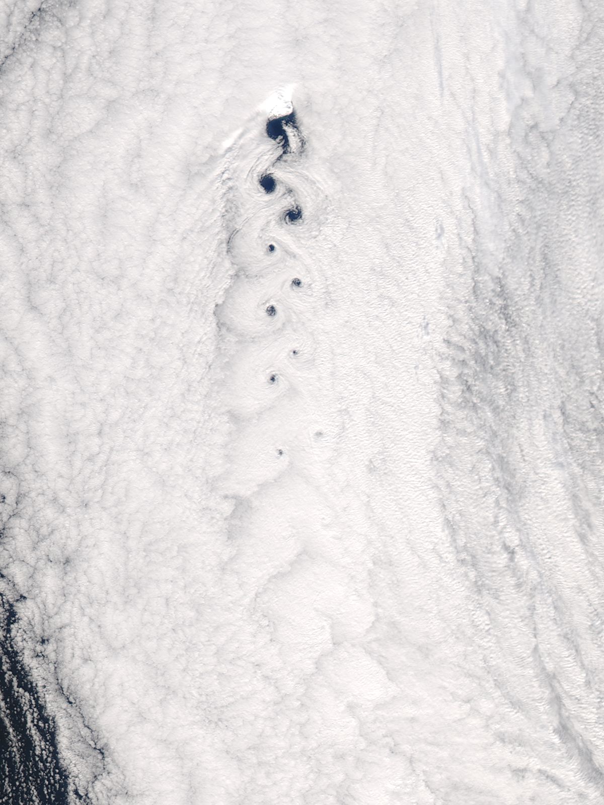 Cloud vortices off Jan Mayen Island, Greenland Sea - related image preview