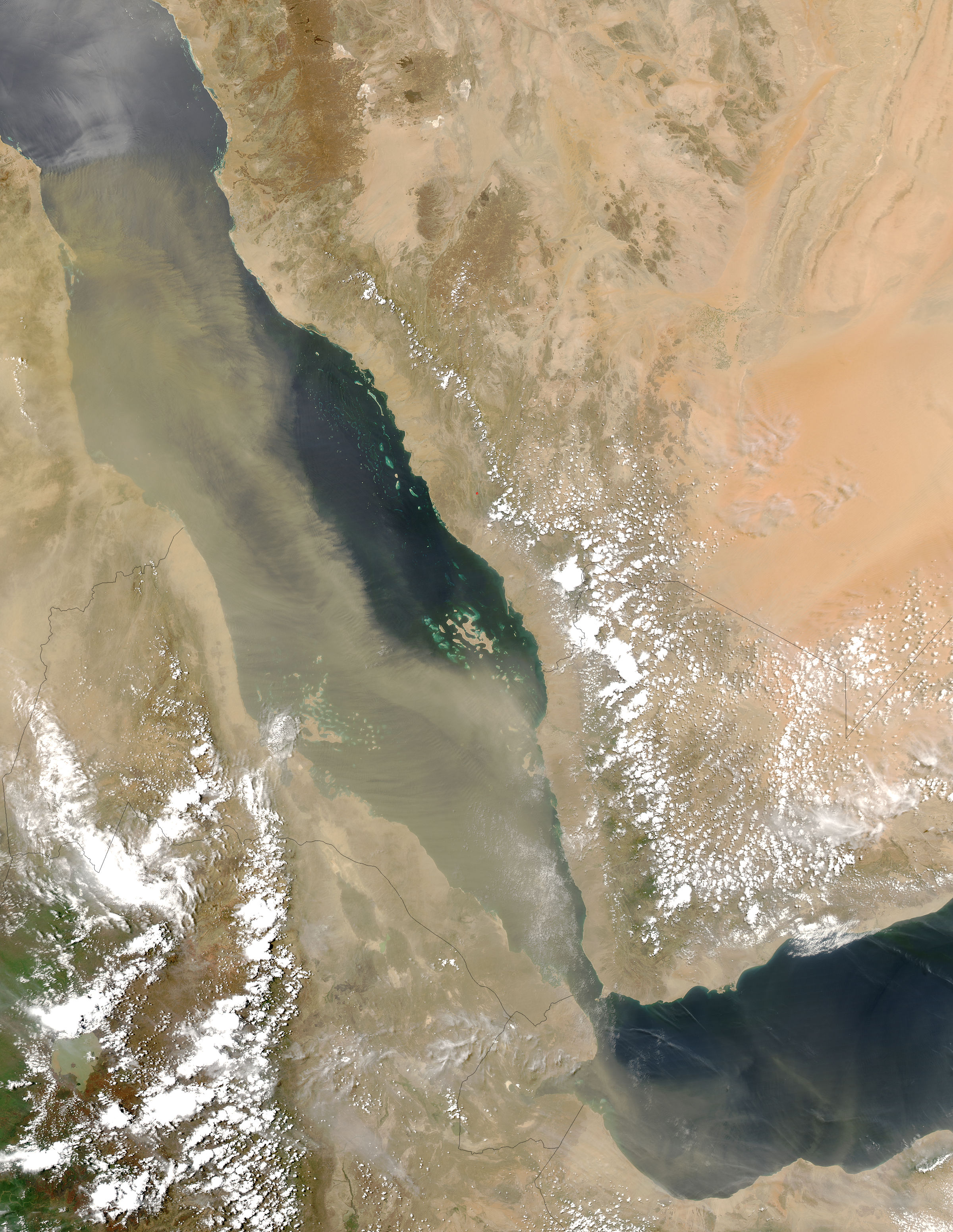 Dust Storm Over The Red Sea