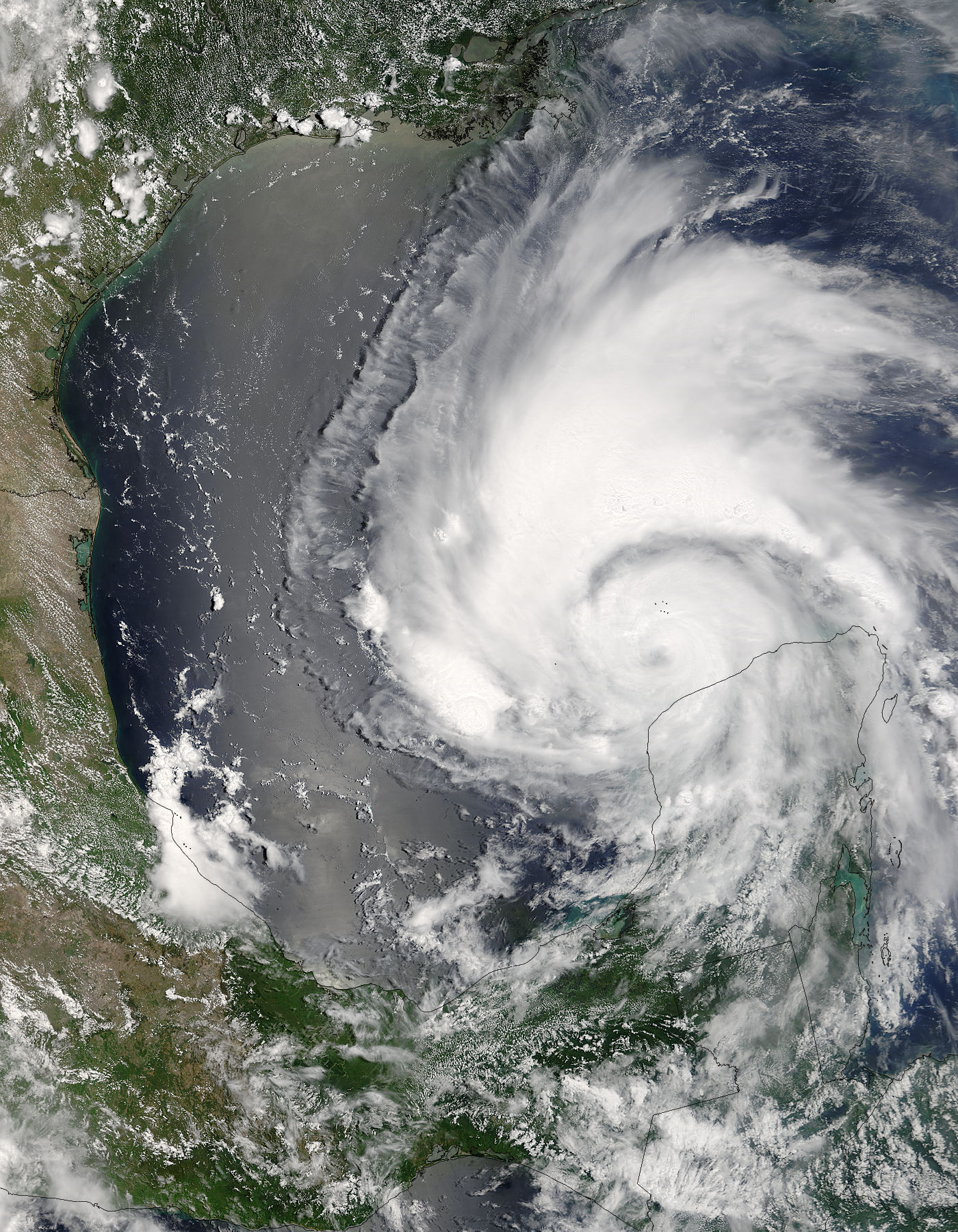 Hurricane Emily (05L) over the Yucatan Peninsula - related image preview