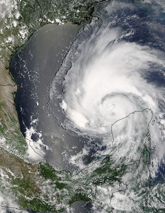 Hurricane Emily (05L) over the Yucatan Peninsula - related image preview