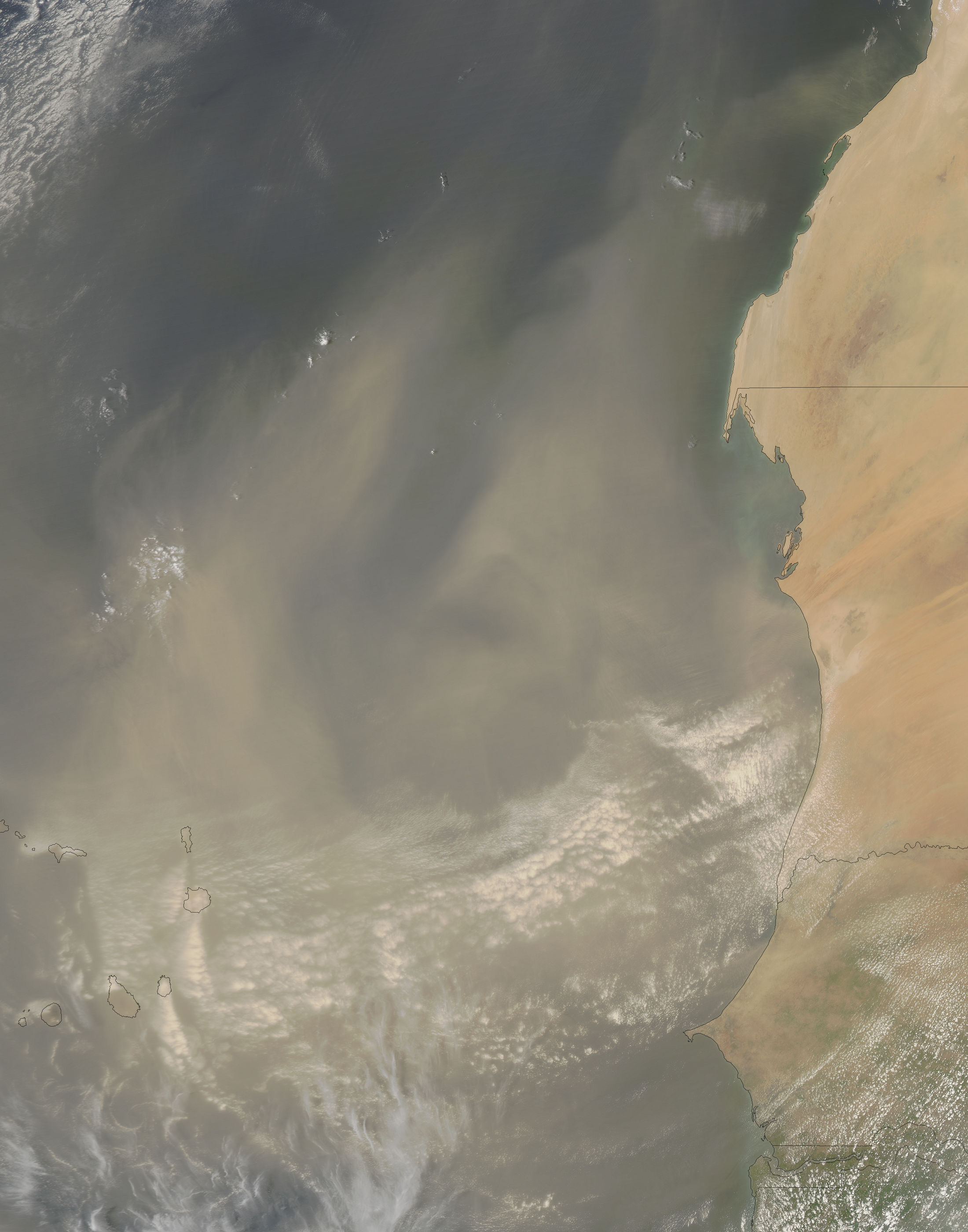 Dust storm off West Africa