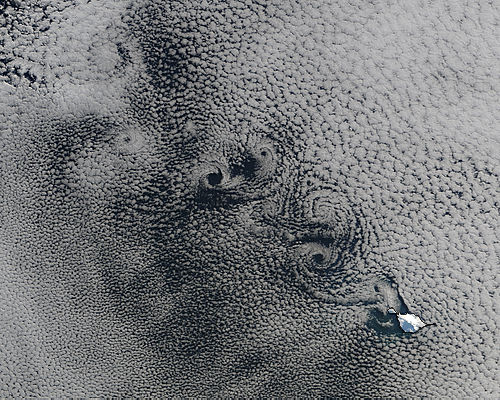 Cloud vortices off Heard Island, south Indian Ocean - related image preview