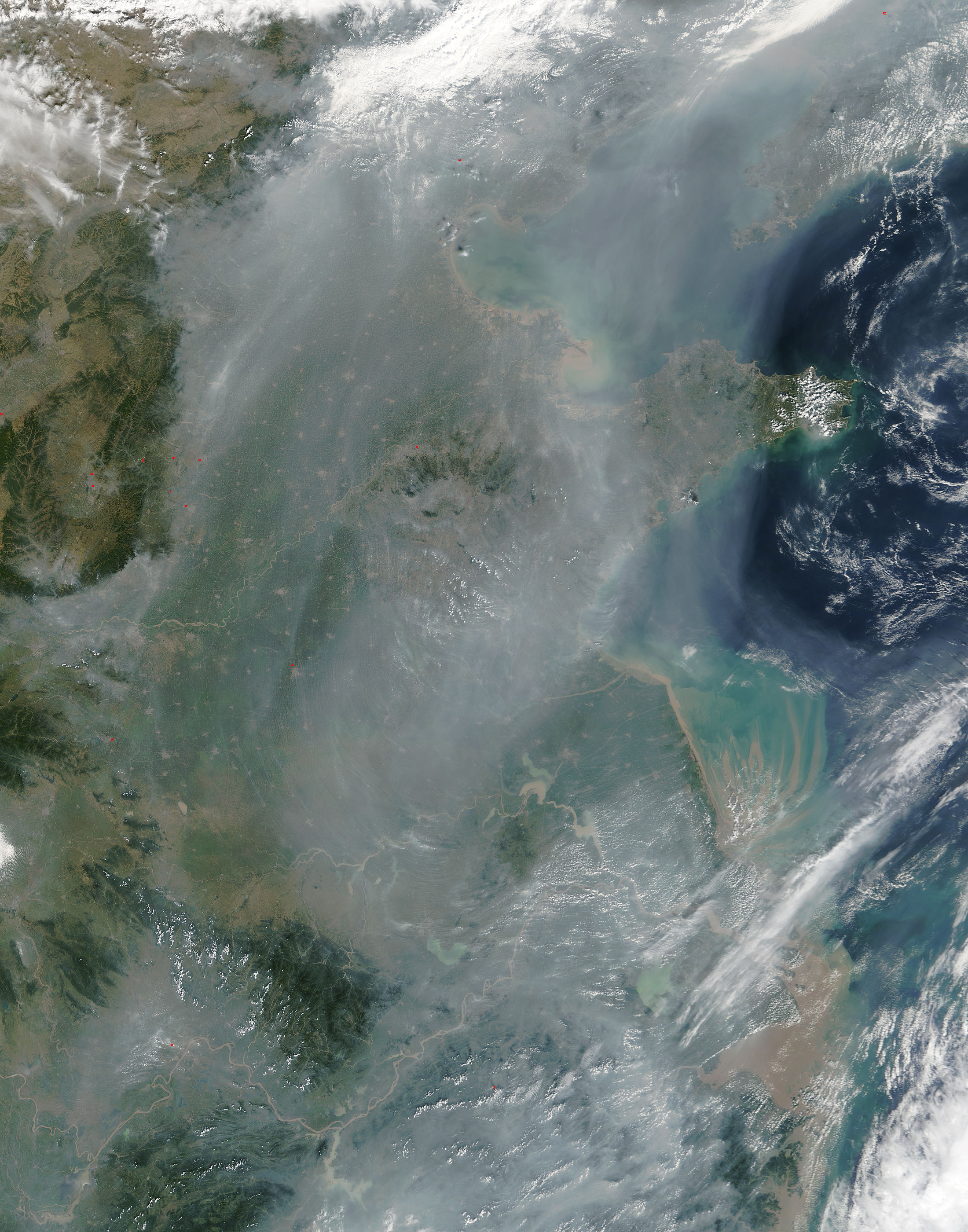 Haze over eastern China