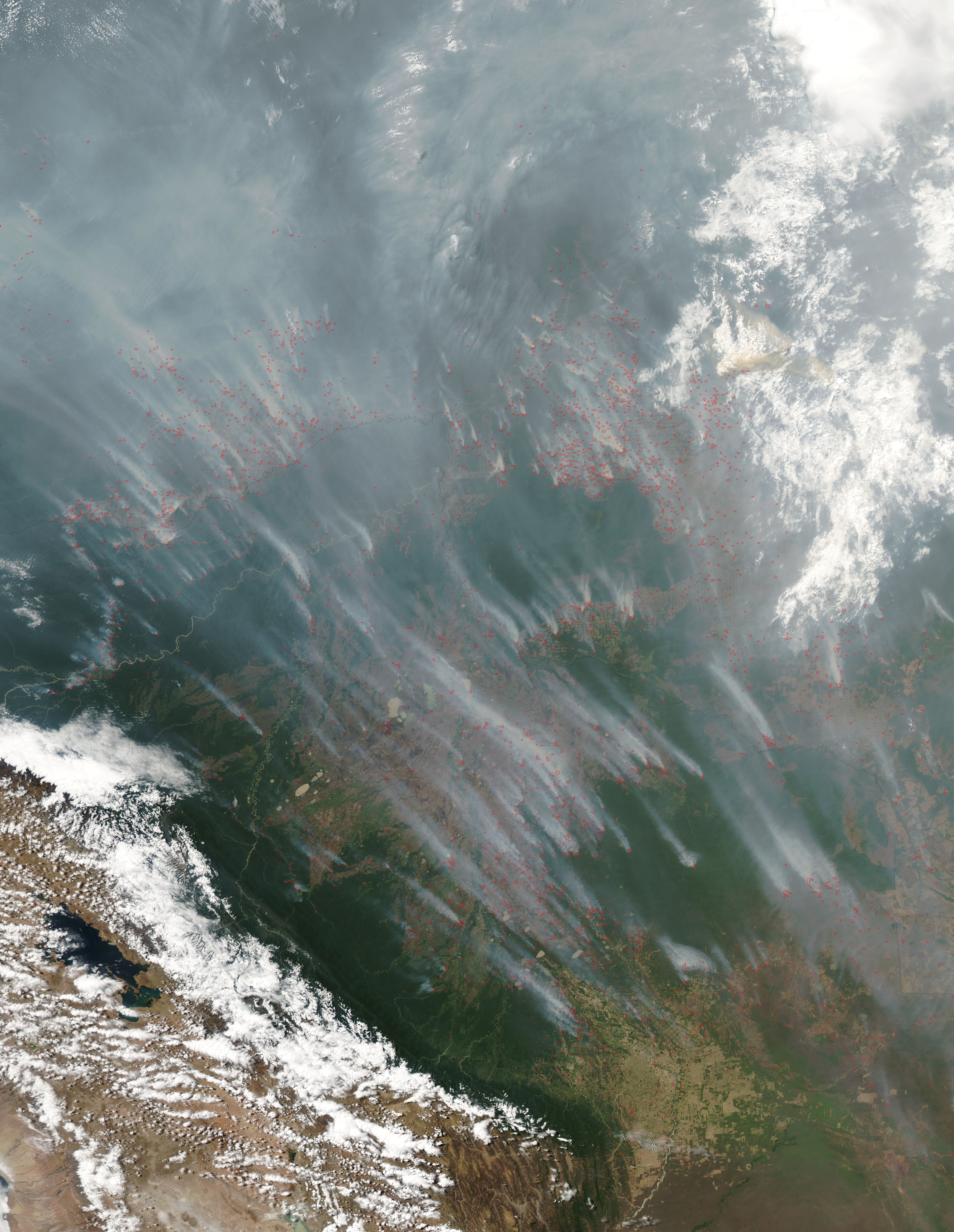 Fires and smoke in Bolivia and Brazil - related image preview