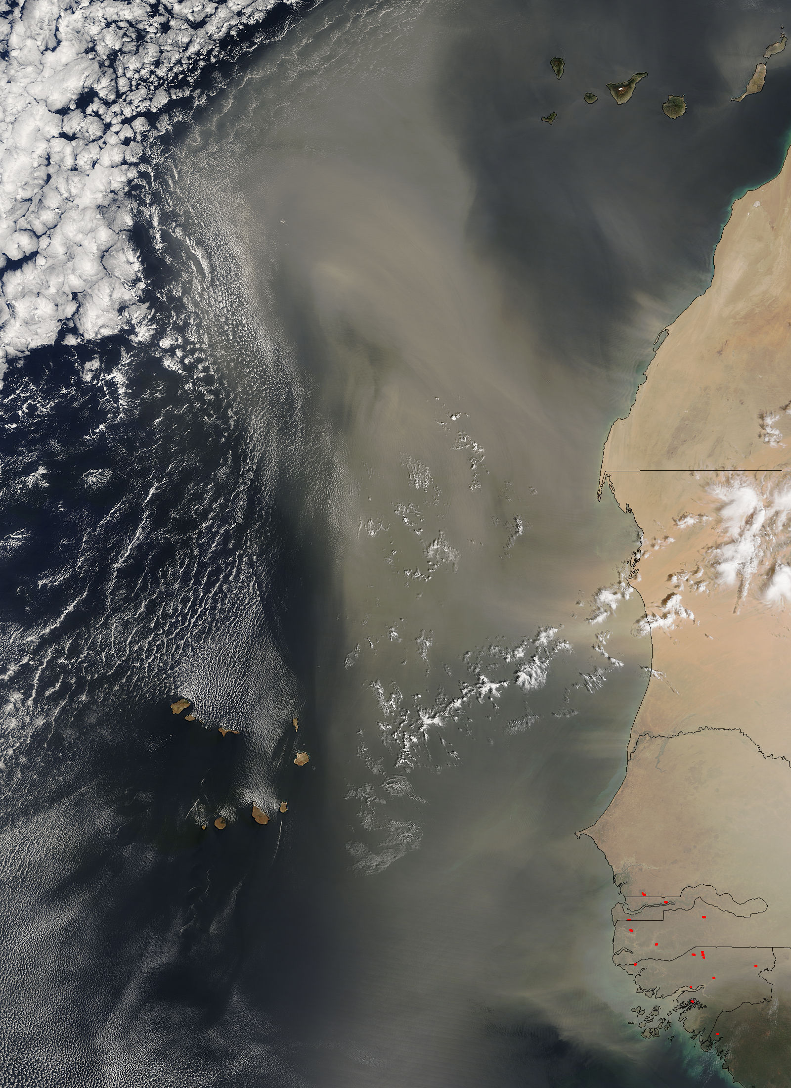 Dust storm off West Africa