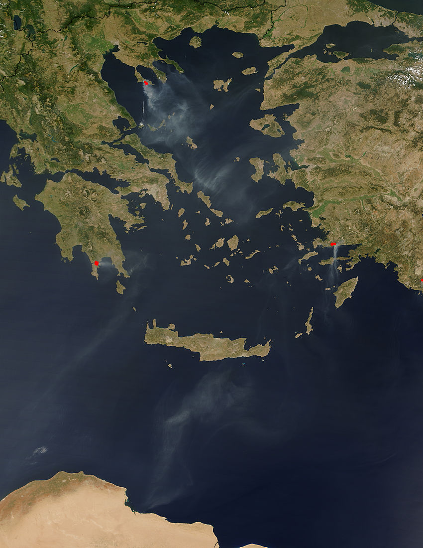 Smoke over the Aegean Sea - related image preview