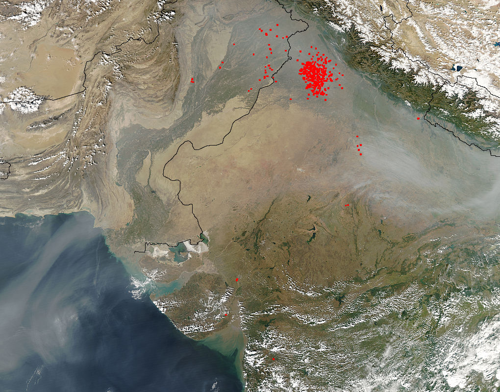 Fires and smoke in northern India - related image preview