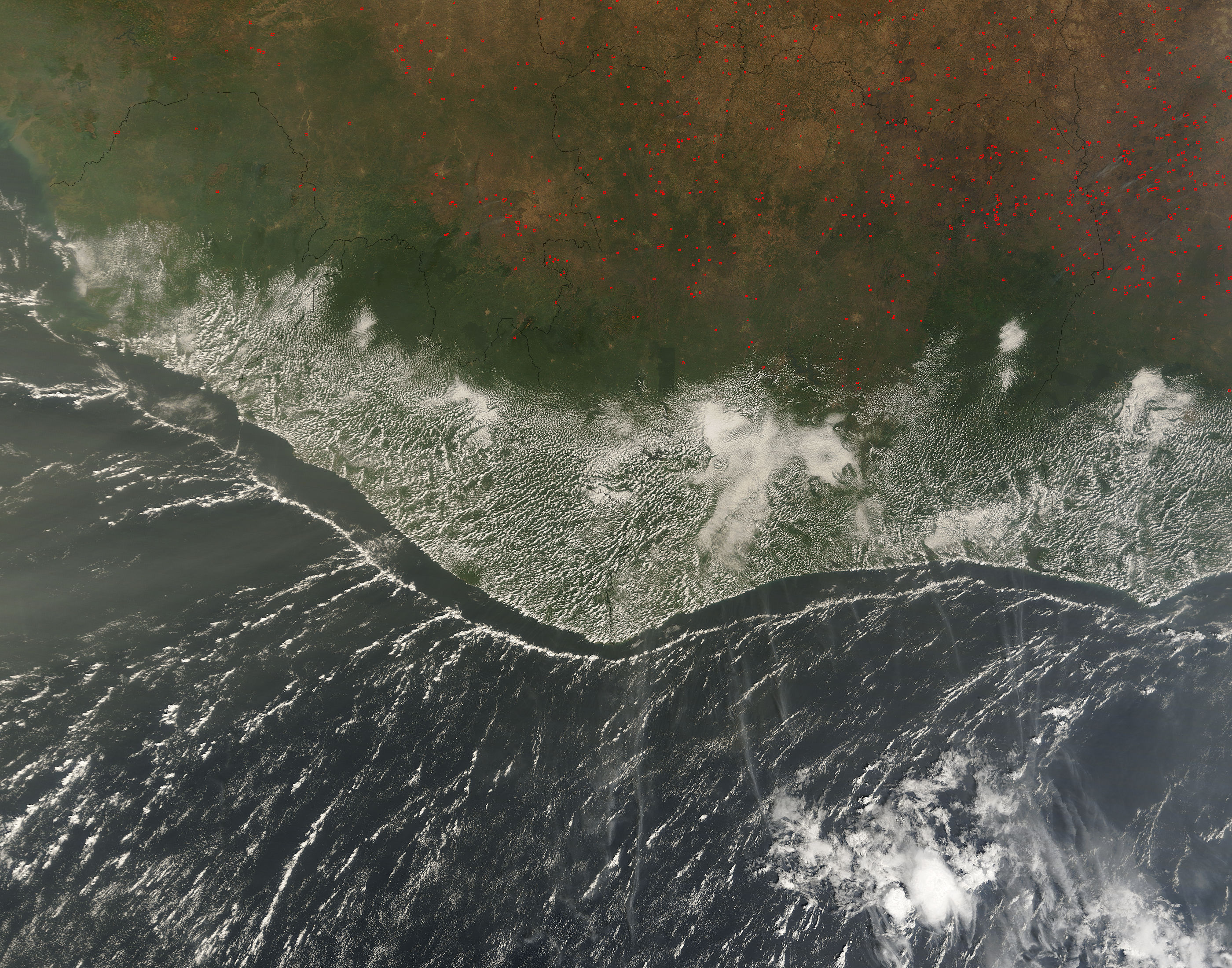 Cloud line along West Africa coast - related image preview