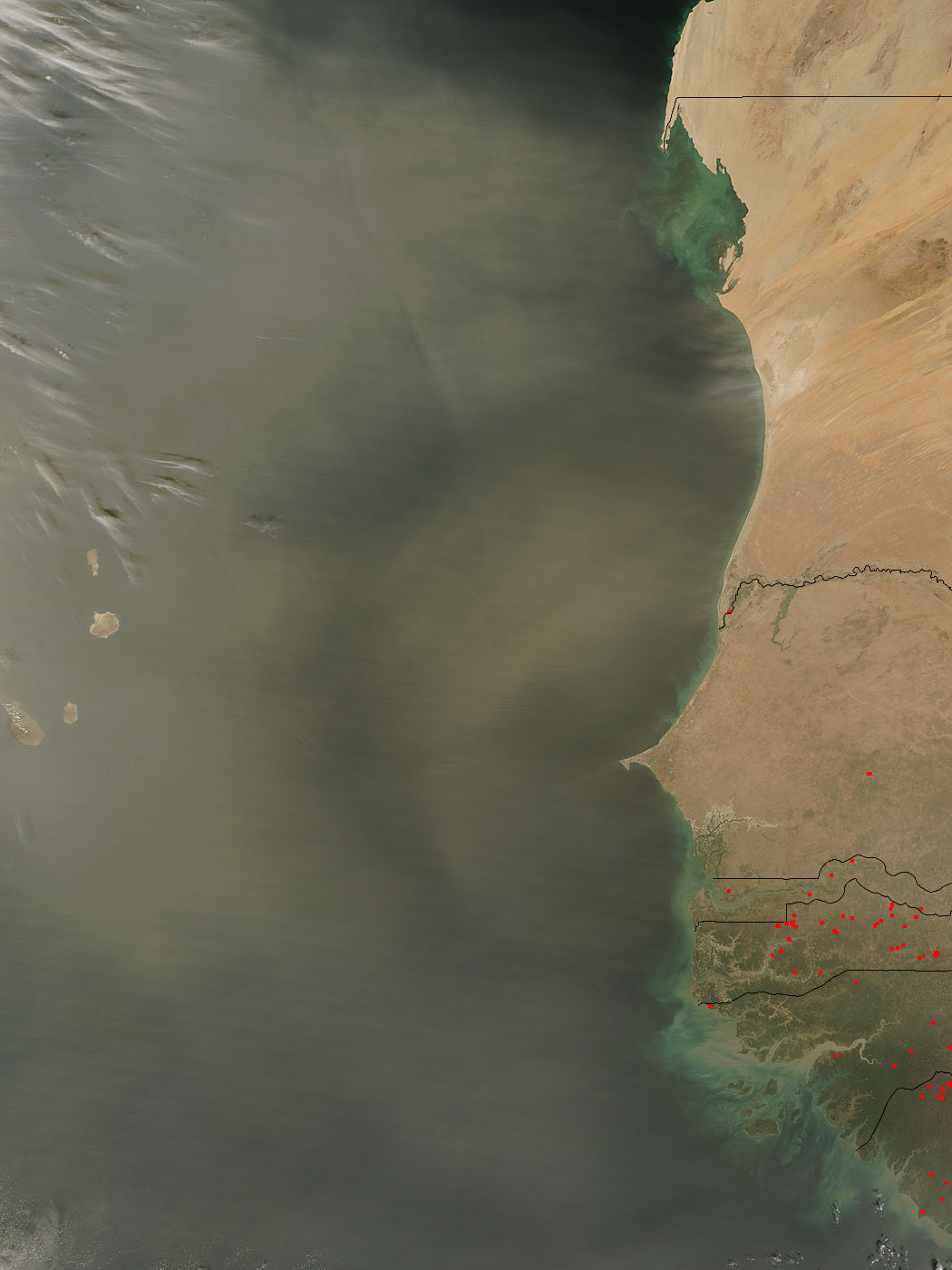 Dust storm off West Africa - related image preview