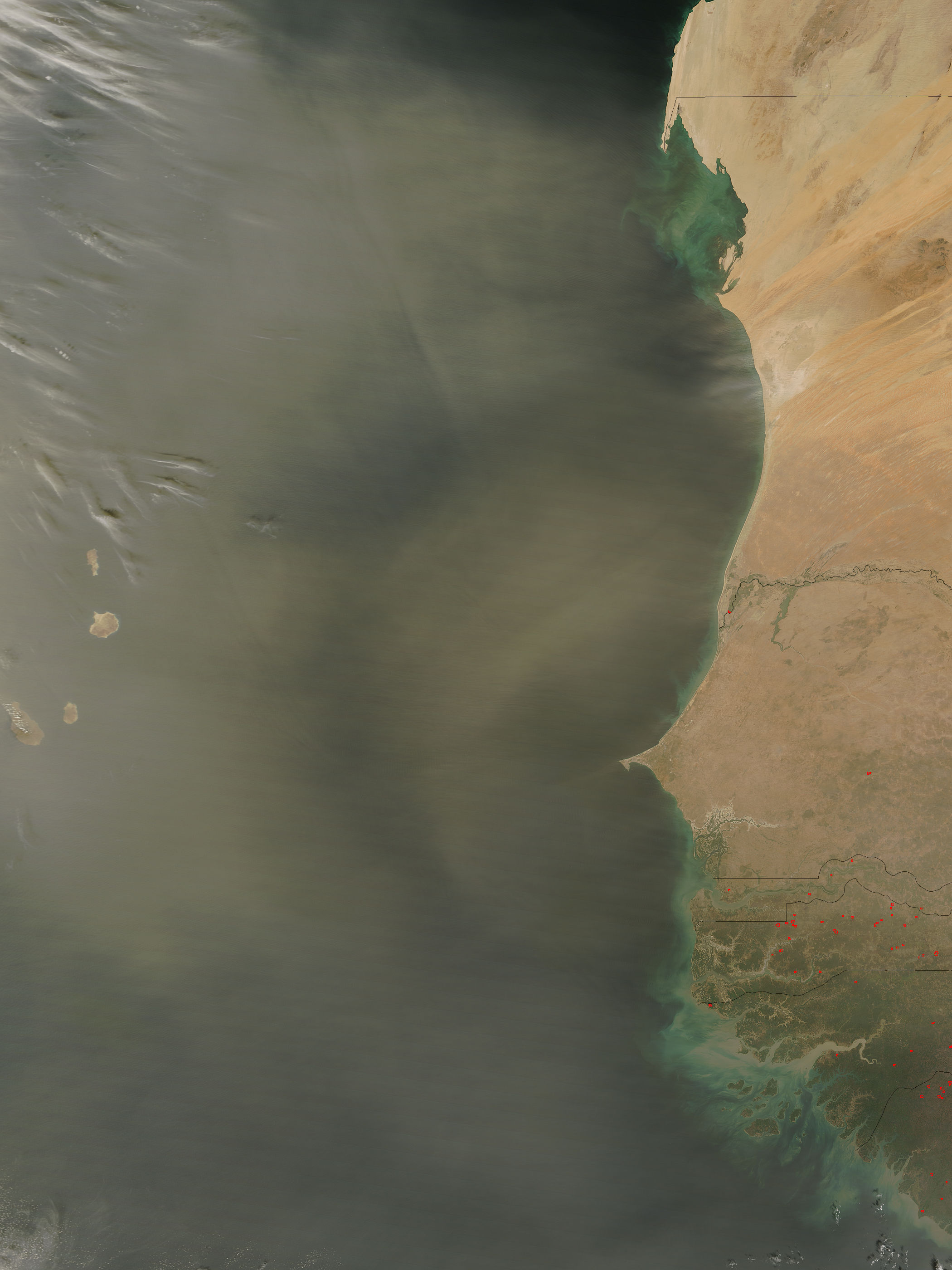 Dust storm off West Africa - related image preview