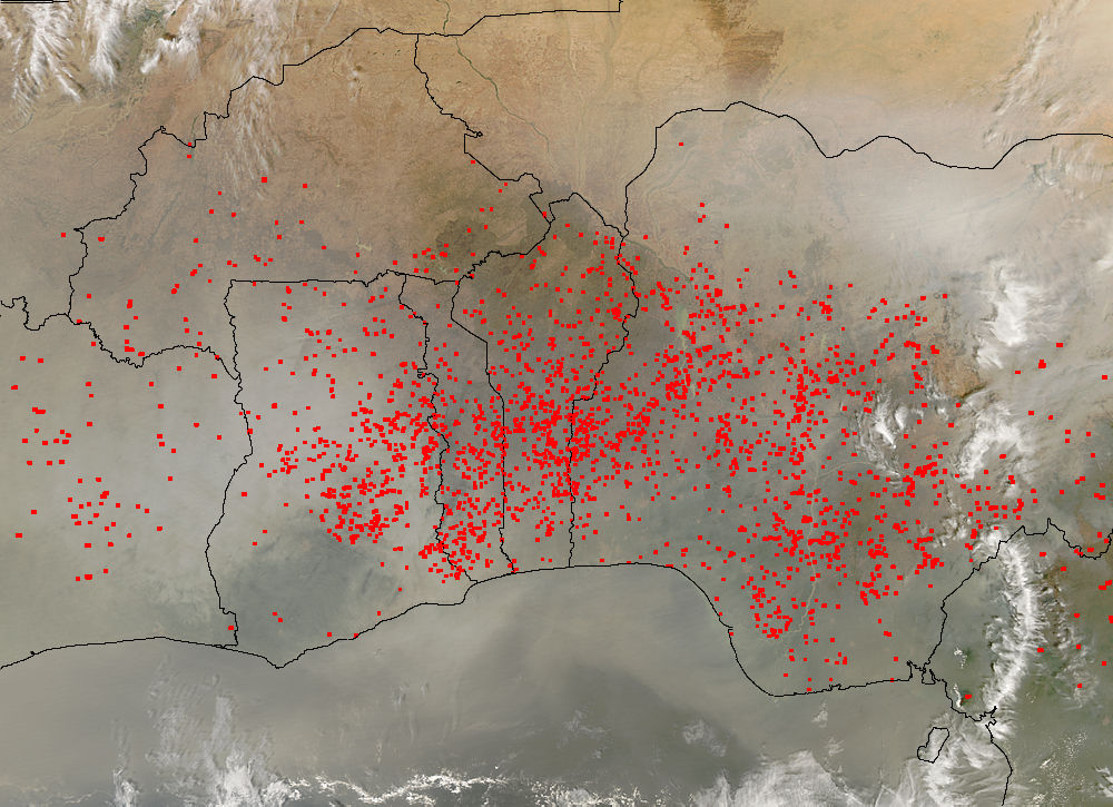 Dust and fires across Central Africa - related image preview