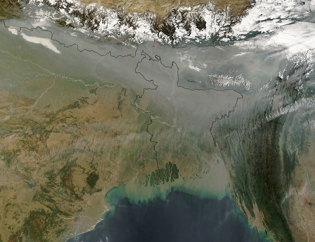 Haze along the Himalayas - related image preview