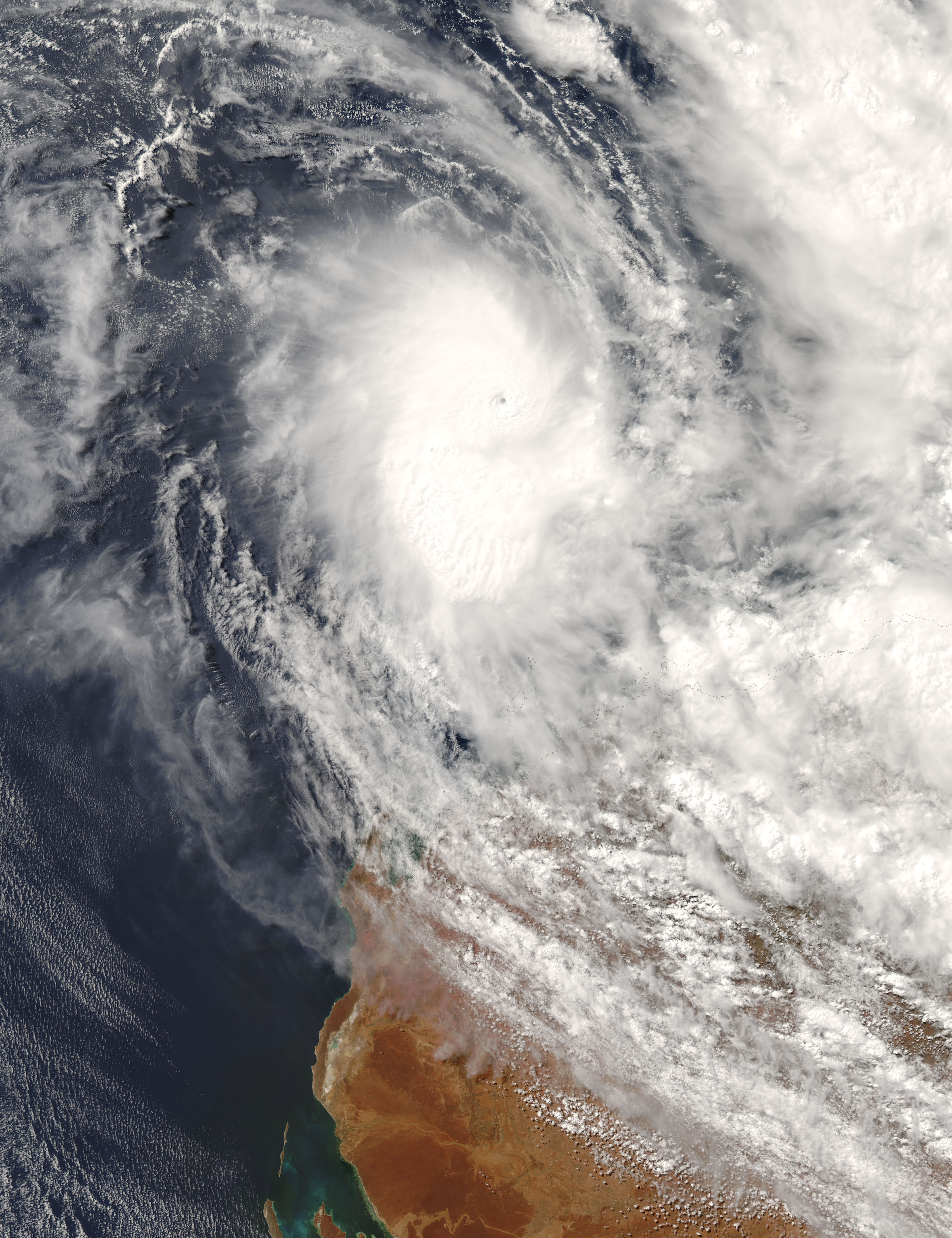 Tropical Cyclone Kara (20S) approaching western Australia - related image preview