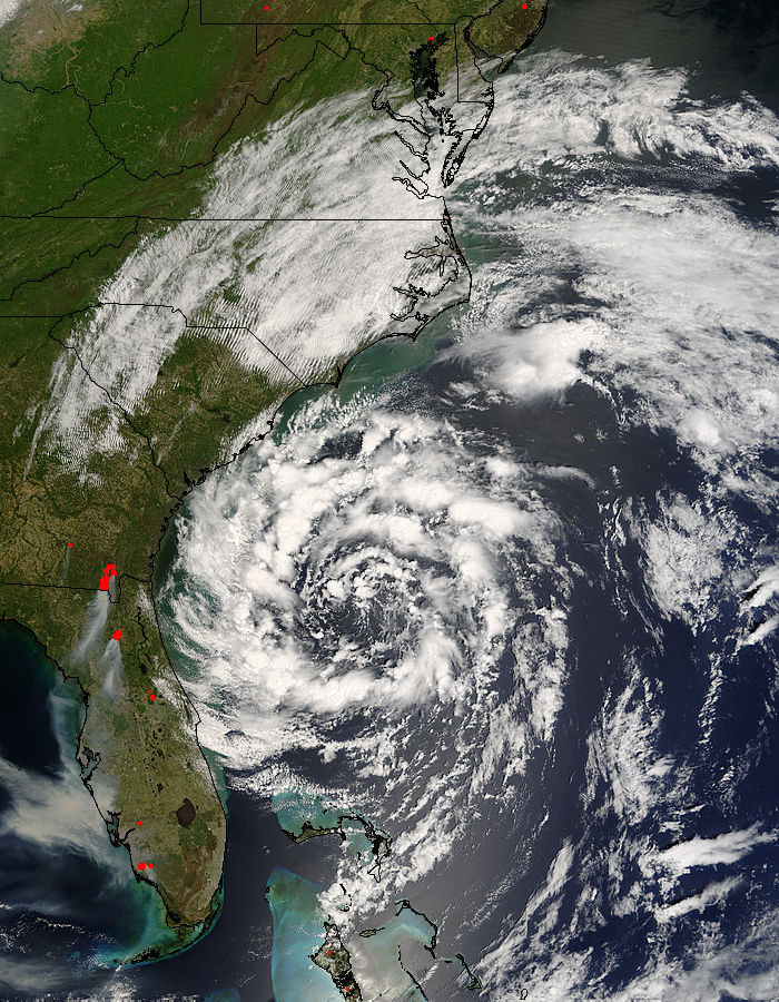 Subtropical Storm Andrea off southeastern United States - related image preview