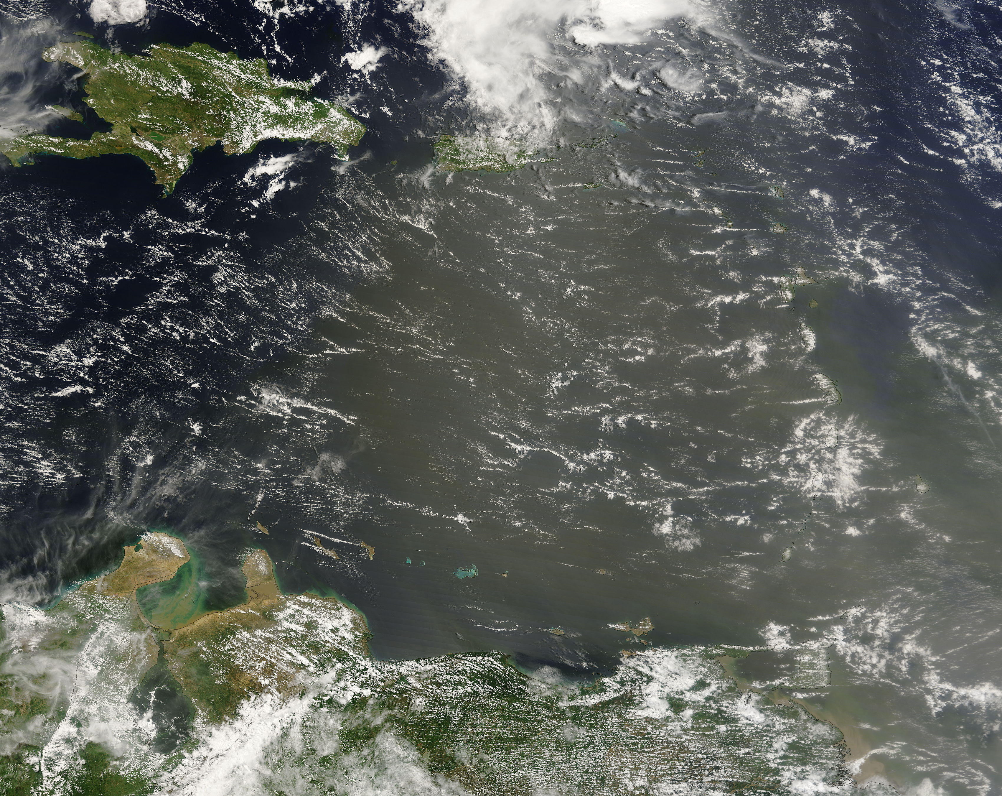 Saharan dust over the Caribbean Sea - related image preview