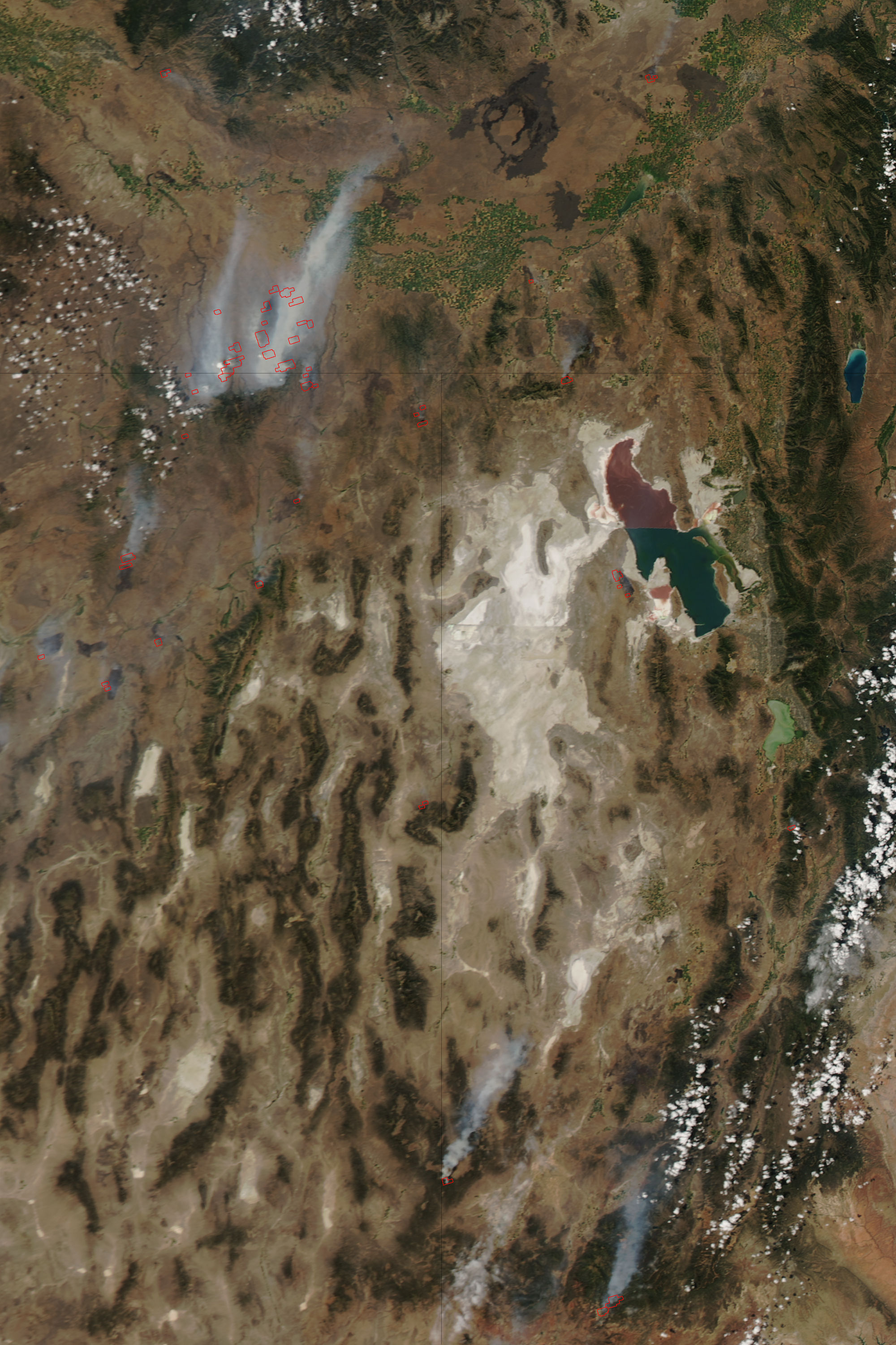 Fires in Idaho, Nevada, and Utah (afternoon overpass) - related image preview