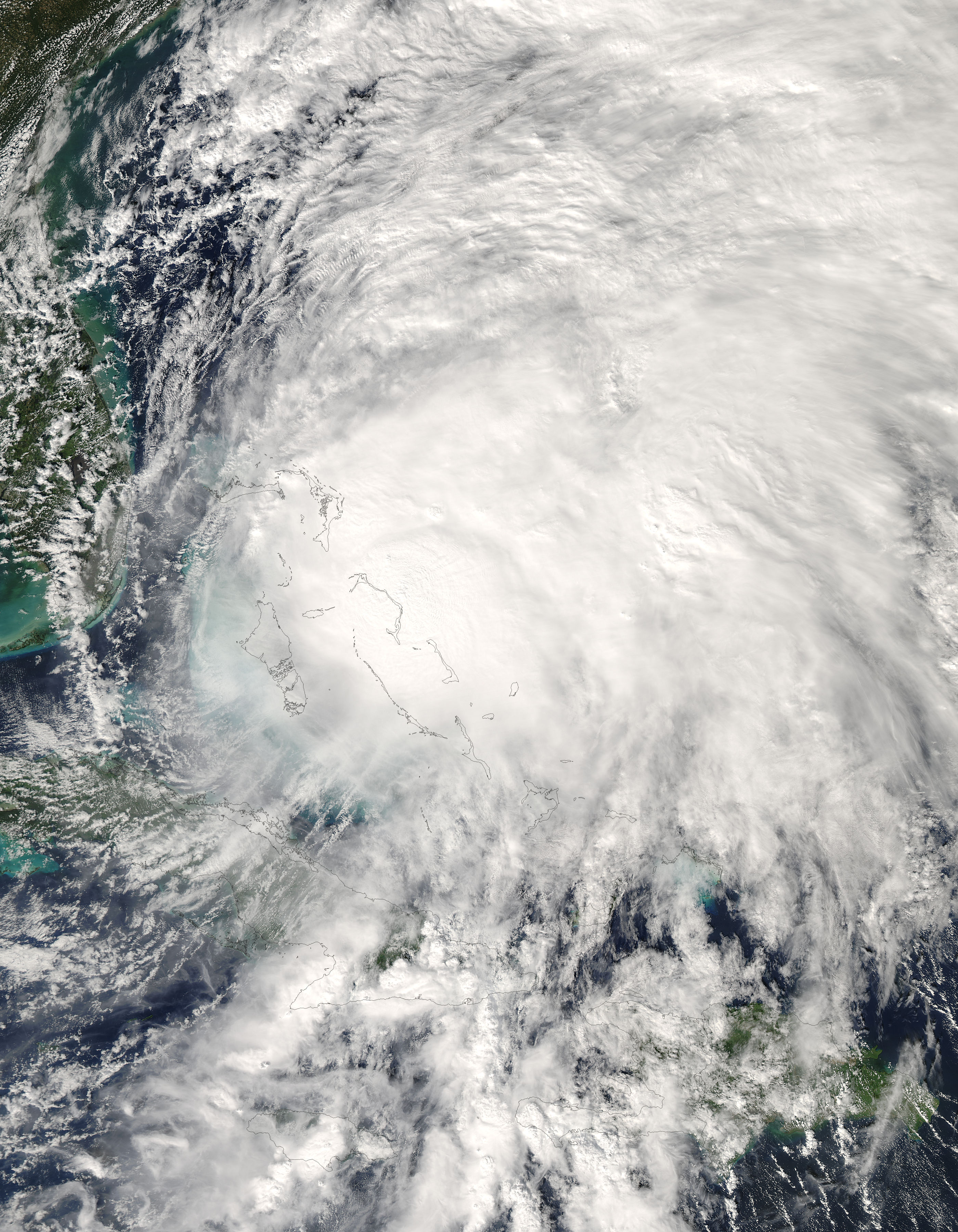 Tropical Storm Noel (16L) over the Bahamas