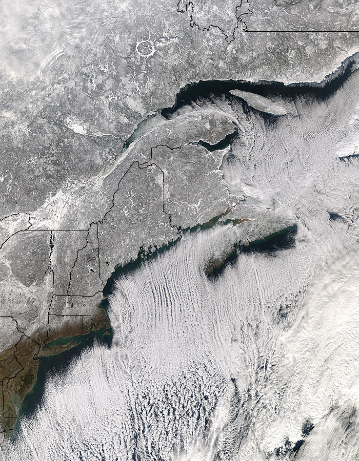 Snow and cloud streets, New England and the Maritimes - related image preview