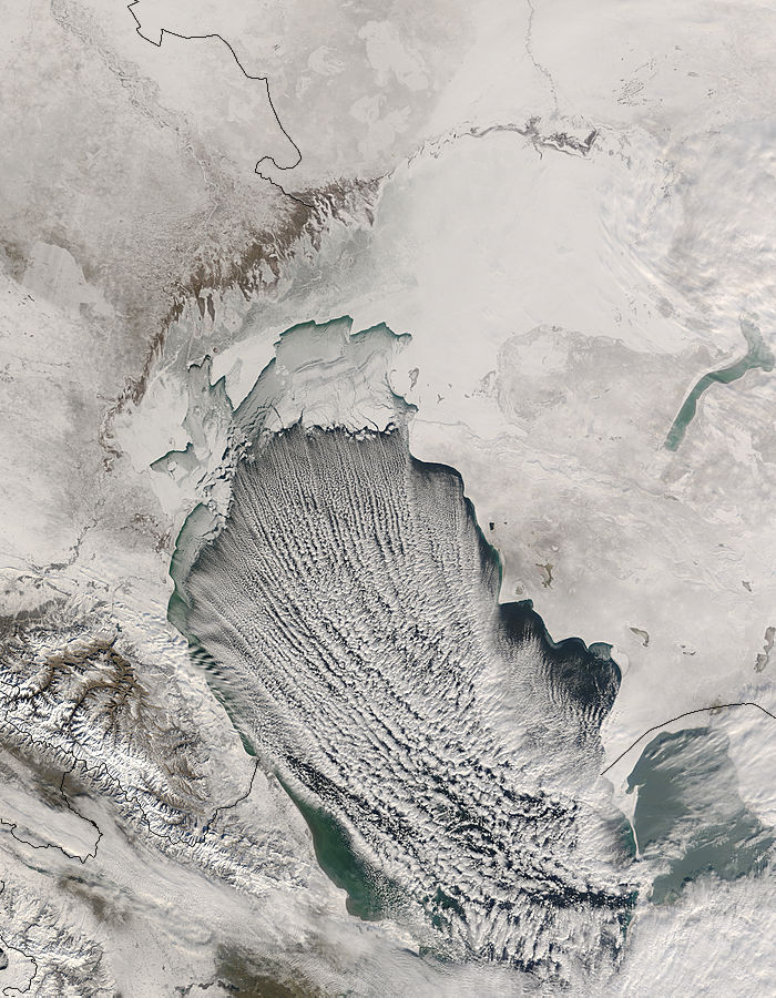 Cloud streets over the Caspian Sea - related image preview