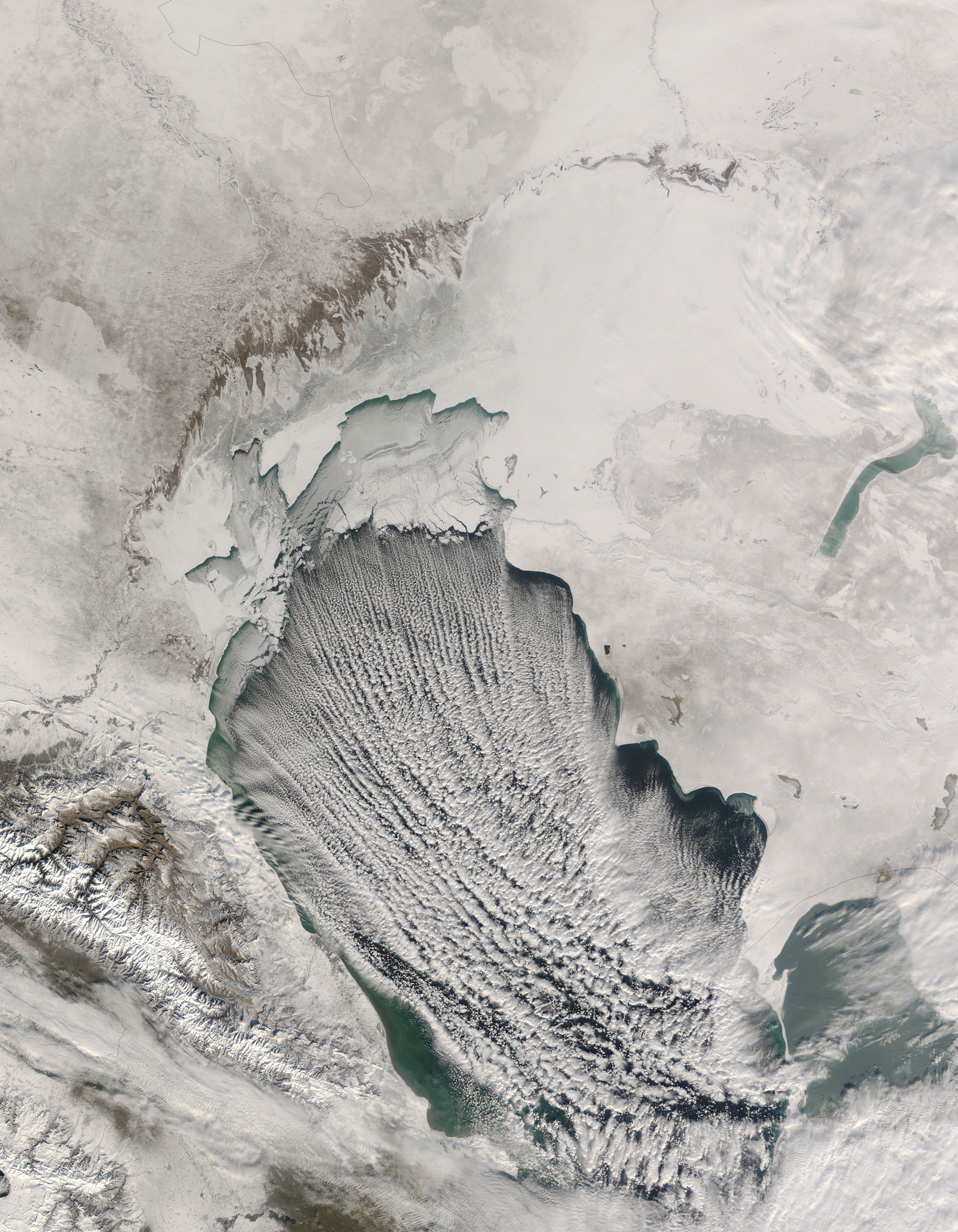 Cloud streets over the Caspian Sea - related image preview