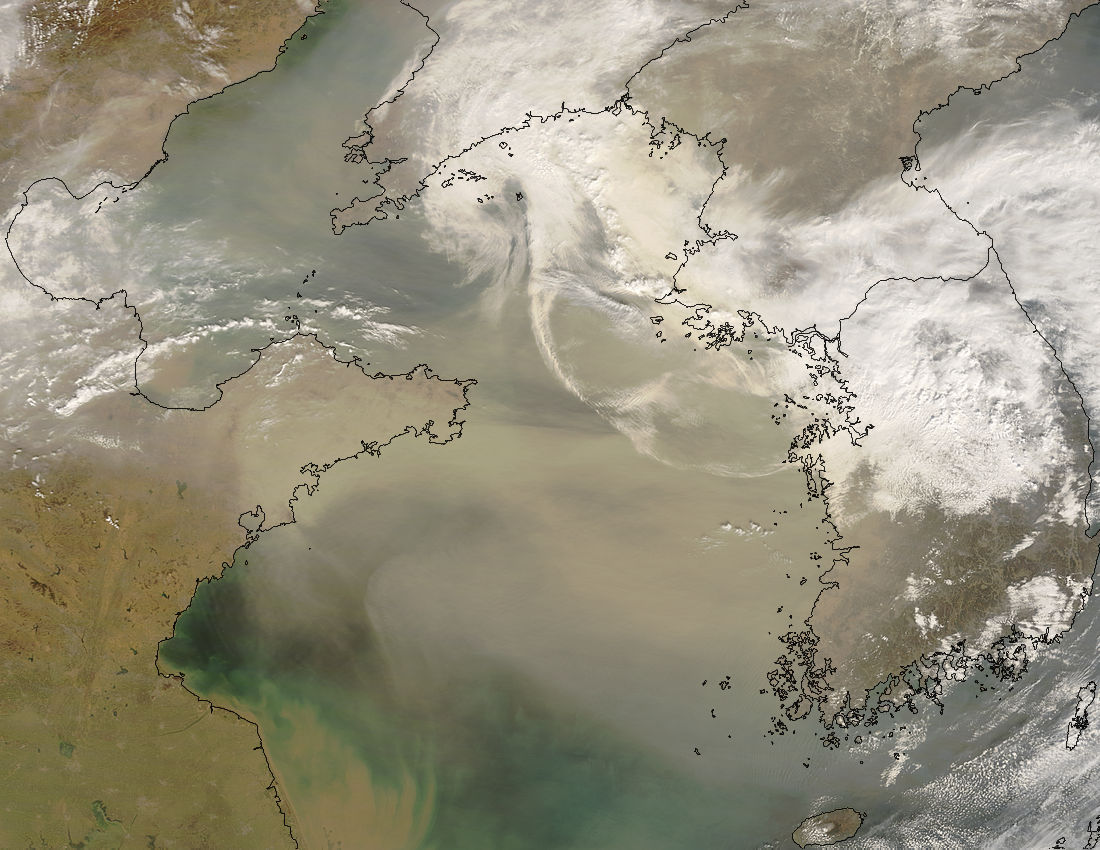 Dust over the Yellow Sea - related image preview