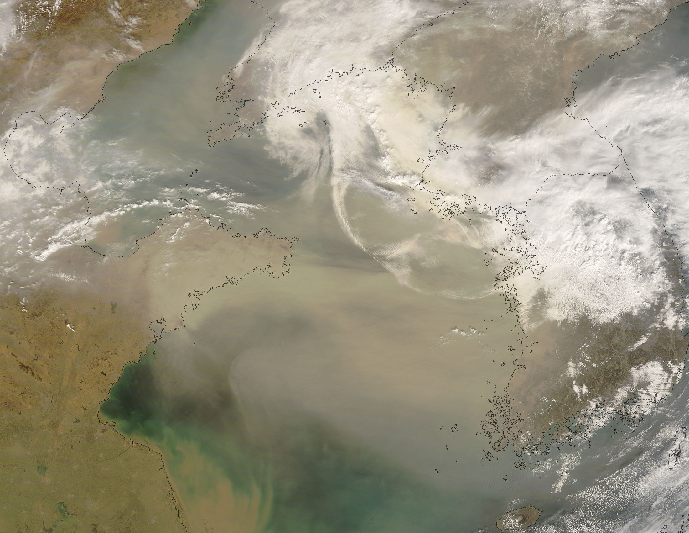 Dust over the Yellow Sea - related image preview