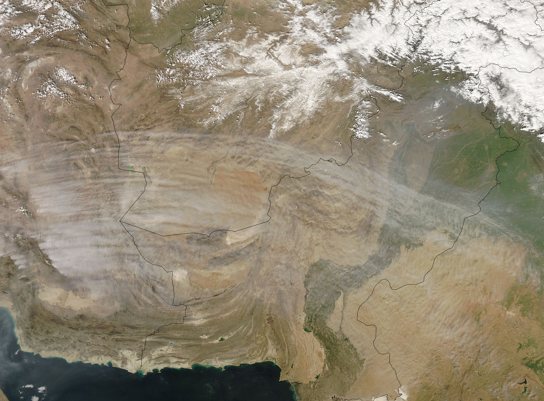 Thin clouds over southwest Asia - related image preview