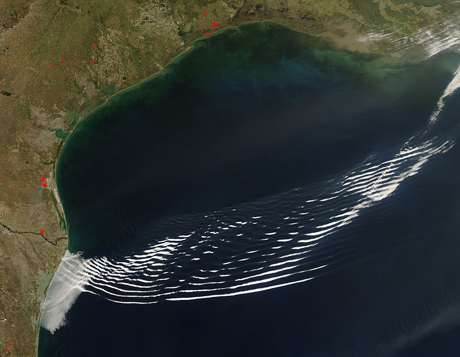 Wave clouds in the Gulf of Mexico (afternoon overpass) - related image preview