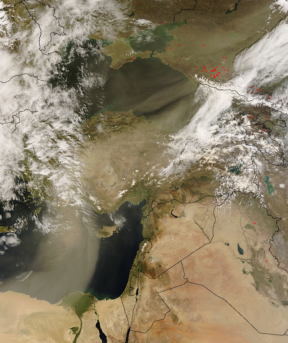 Saharan dust over western Asia - related image preview