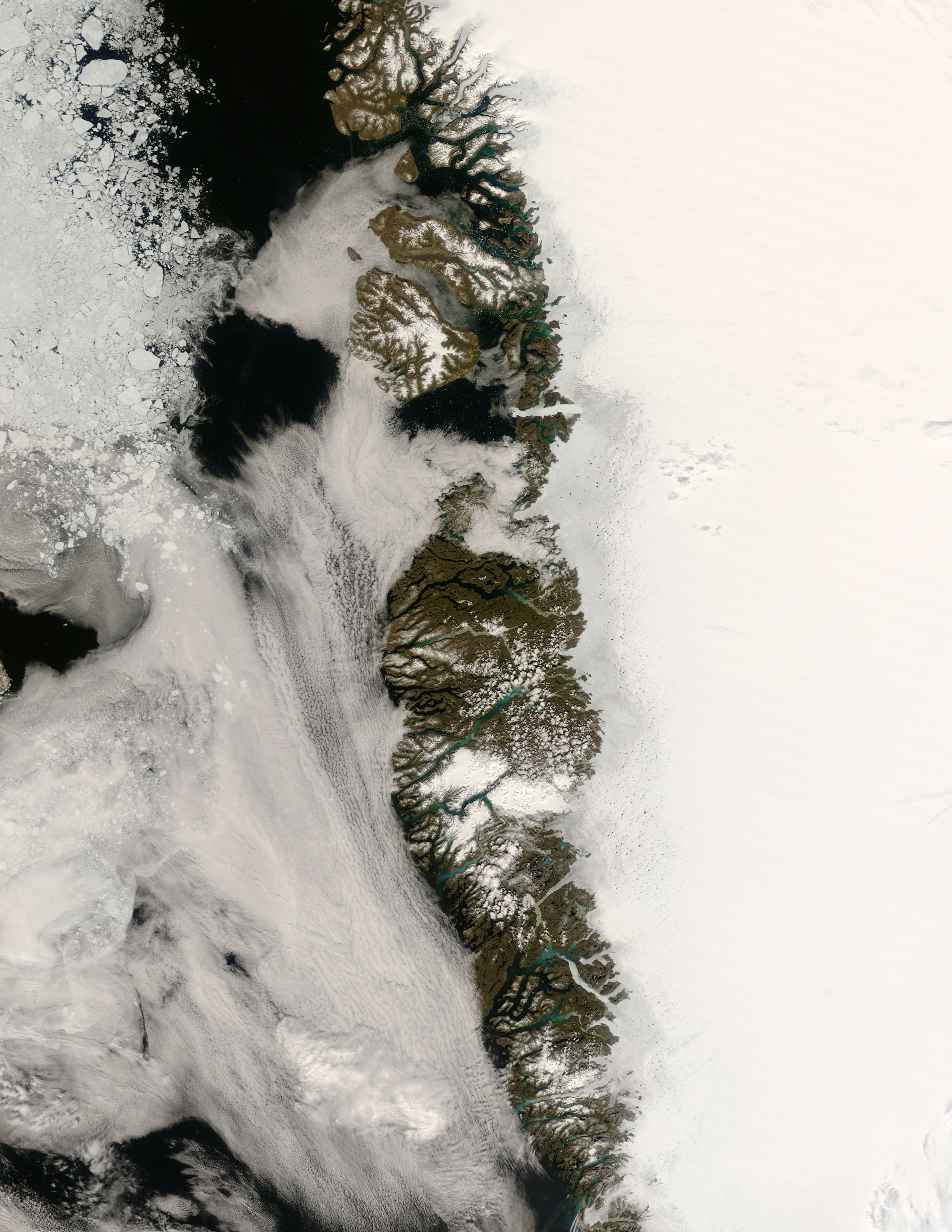 Meltwater ponds along Greenland West Coast - related image preview