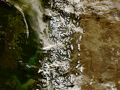 Ash plume from Chaiten volcano, Chile - related image preview