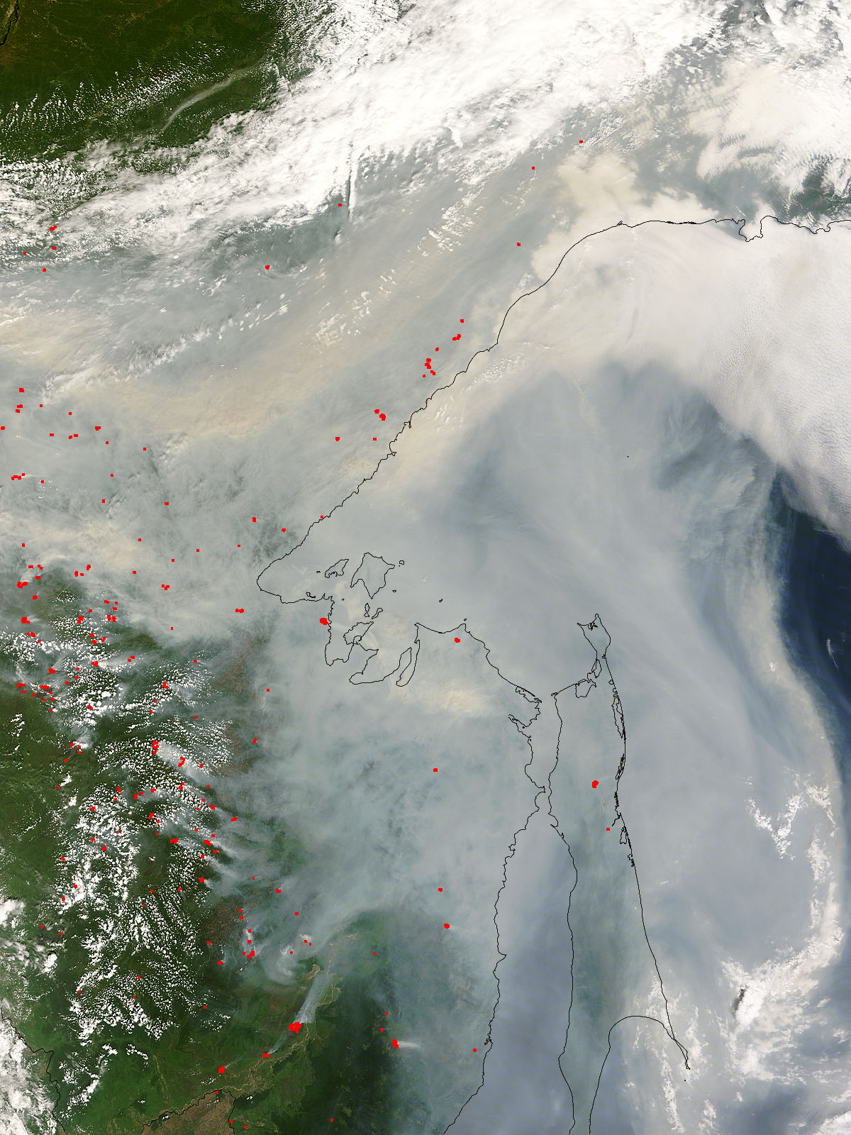 Smoke from fires in eastern Russia - related image preview