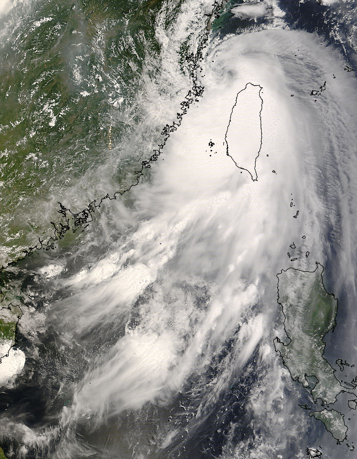 Tropical Storm Kalmaegi (08W) over Taiwan - related image preview