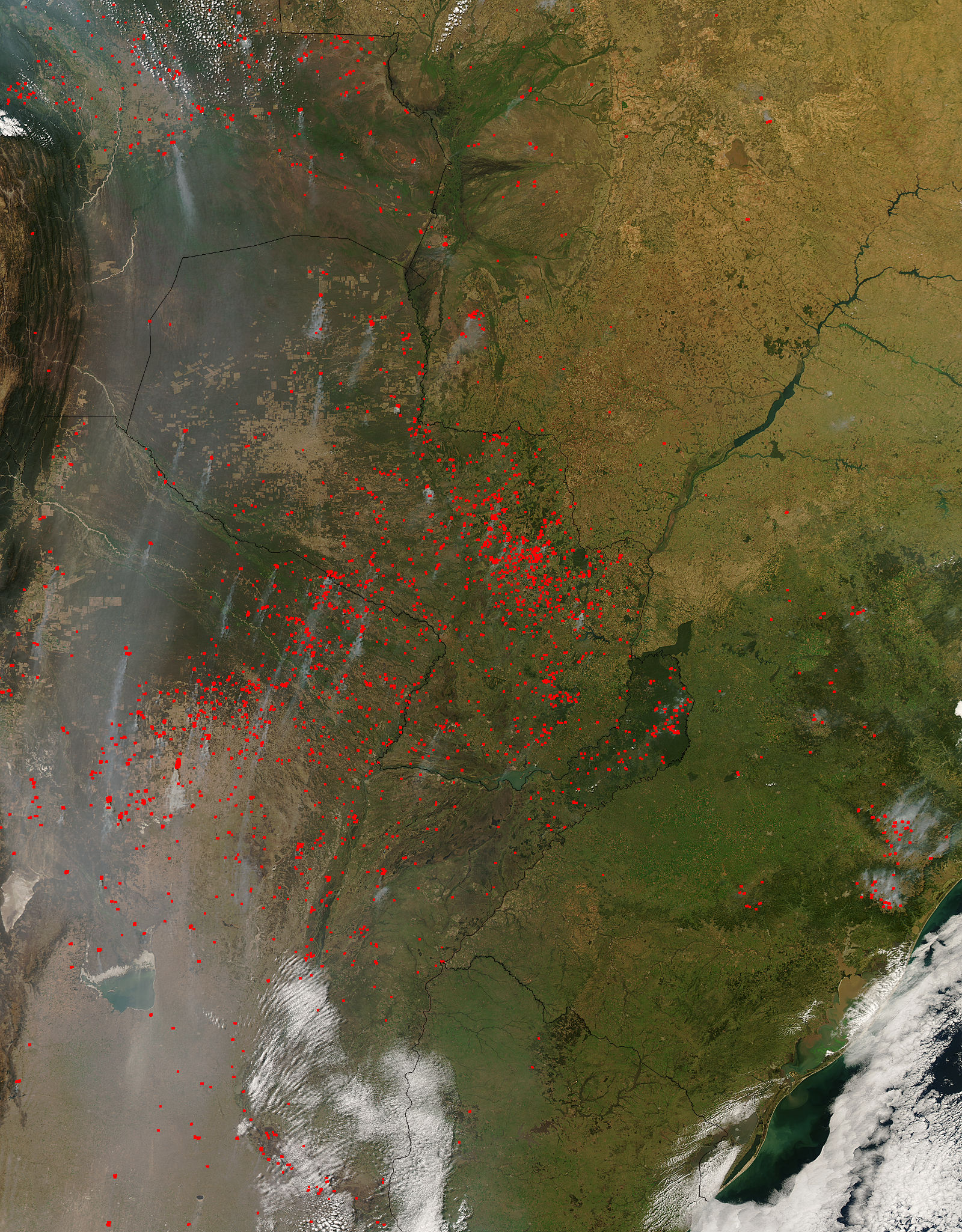 Fires in central South America - related image preview