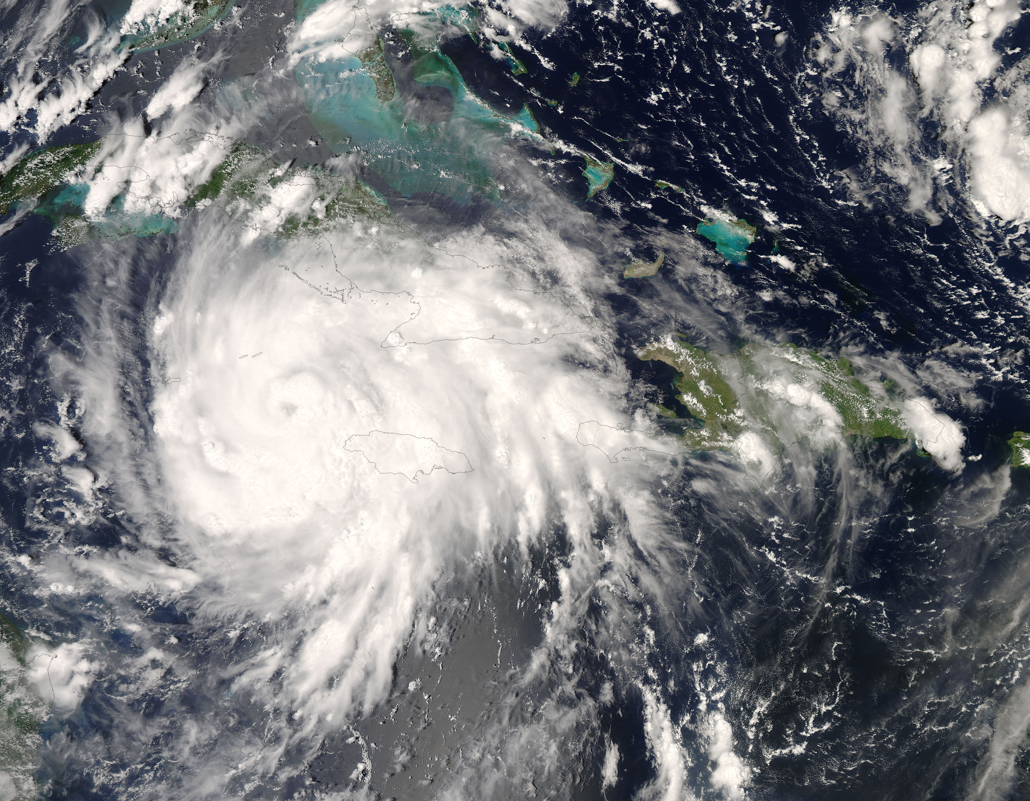 Hurricane Gustav (07L) over Jamaica