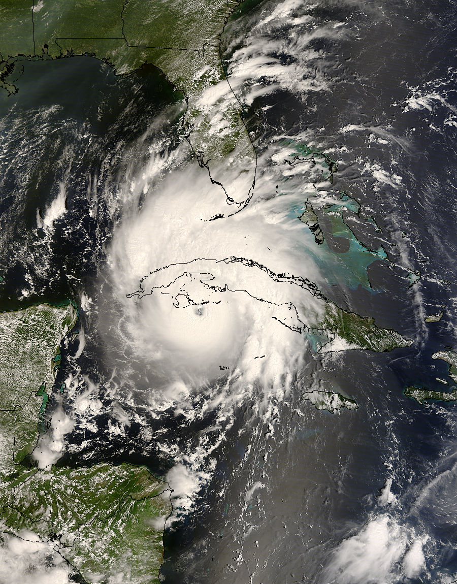 Hurricane Gustav (07L) over Cuba - related image preview