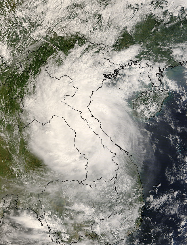 Tropical storm Mekkhala over Indochina - related image preview