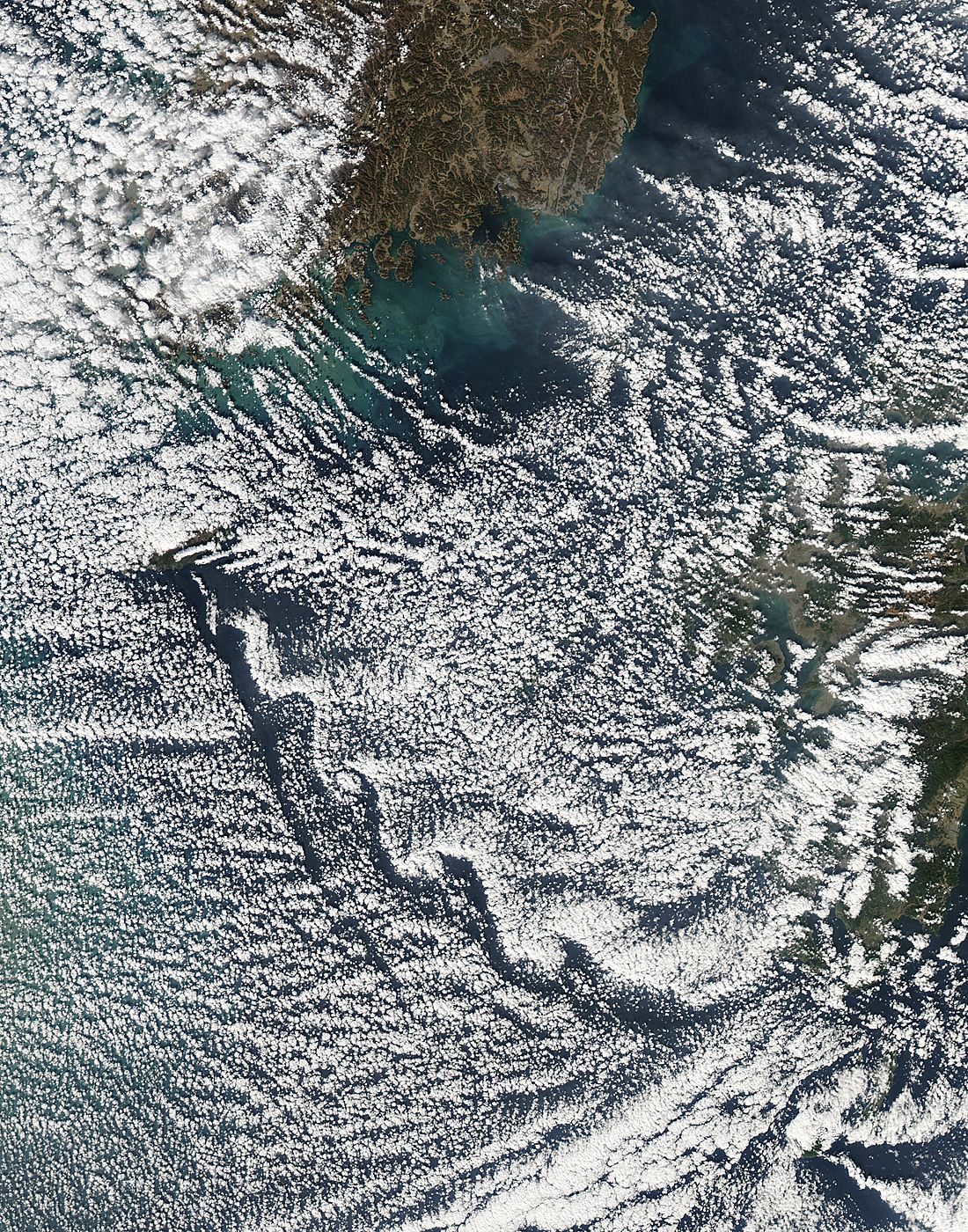 Cloud vortices off Cheju Do, South Korea - related image preview