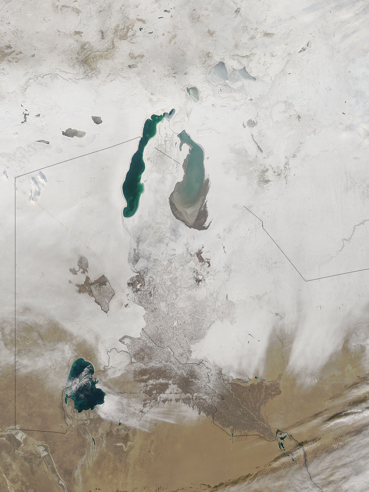 Snow around the Aral Sea - related image preview