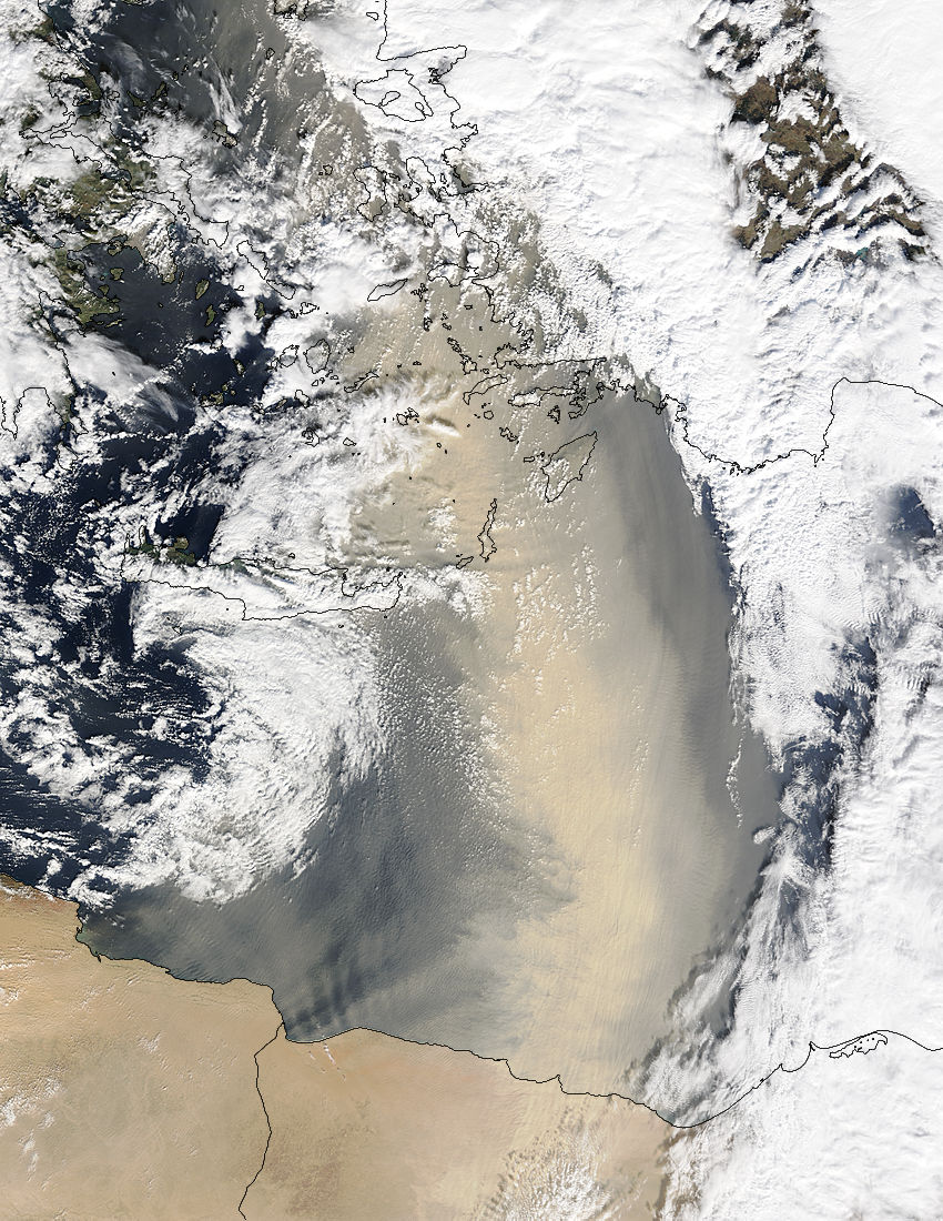 Dust over the Mediterraean Sea - related image preview