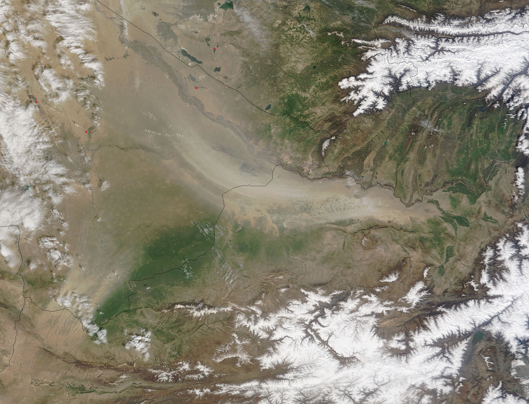 Dust storms in central Asia - related image preview