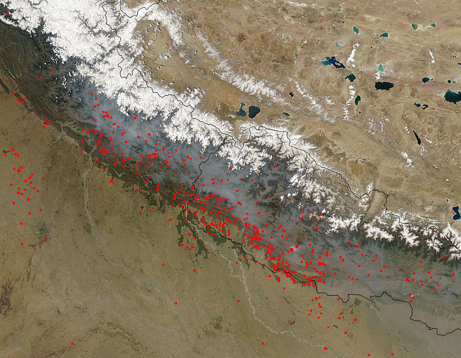 Fires in Nepal and India - related image preview