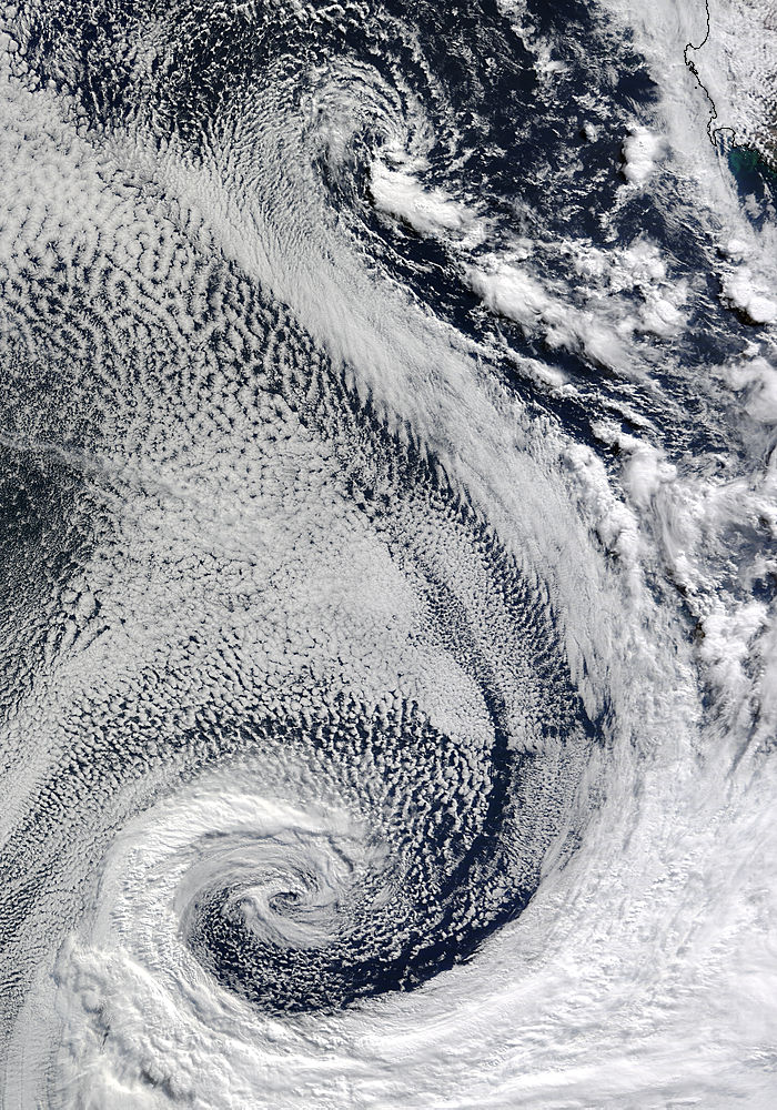 Cloud patterns in the South Atlantic Ocean - related image preview